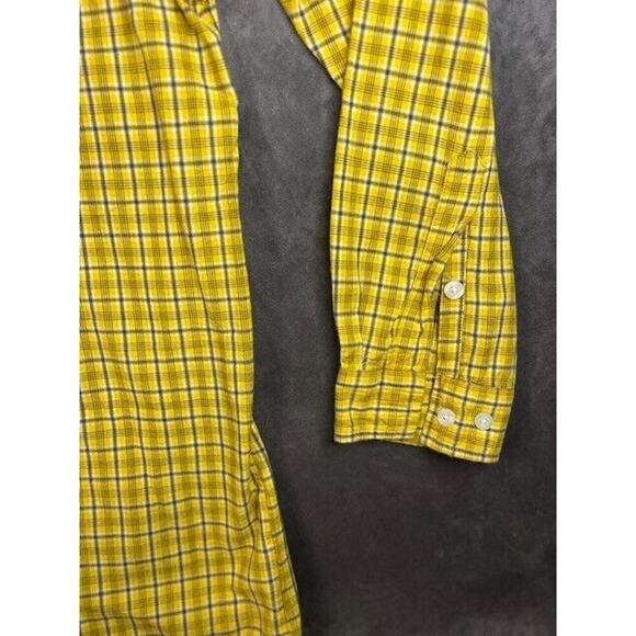 Carhartt Plaid Long Sleeve Shirt Relaxed Fit‎ Men's Large Yellow - Picture 2 of 6